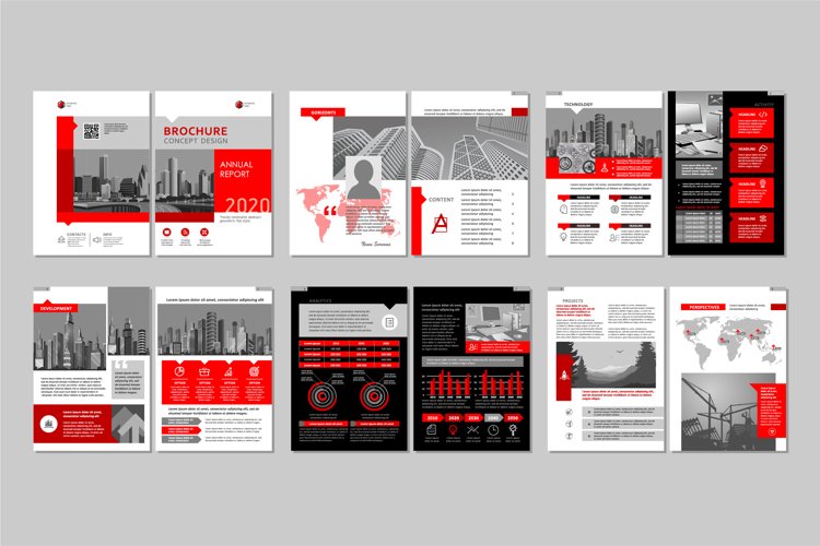 Brochure template concept creative design. example image 1