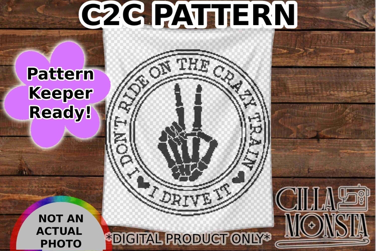Crazy Train C2C Pattern MINI C2C Pattern Keeper Ready