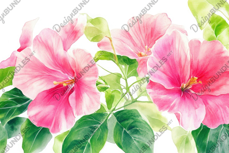 Hibiscus Watercolor Image 5