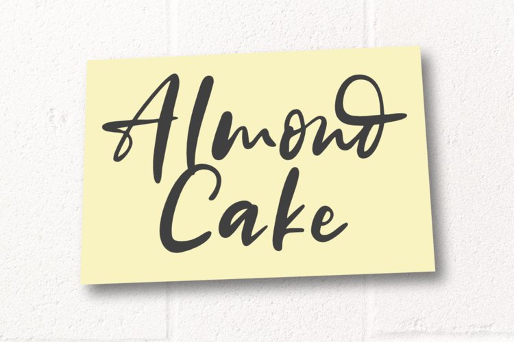 Almond Cake | Handwritten Font example image 1