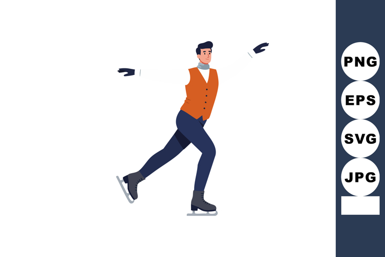 Ice Skater Clipart Image 15