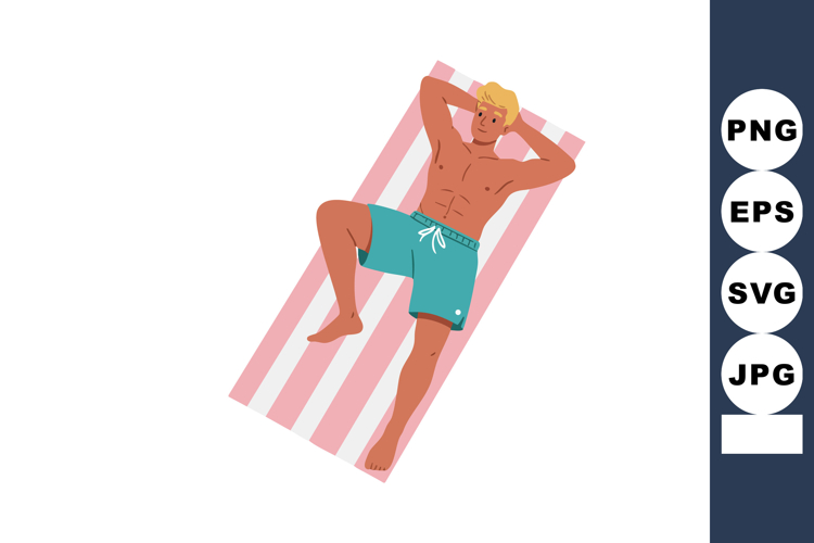 Beach Towel Clipart Image 2