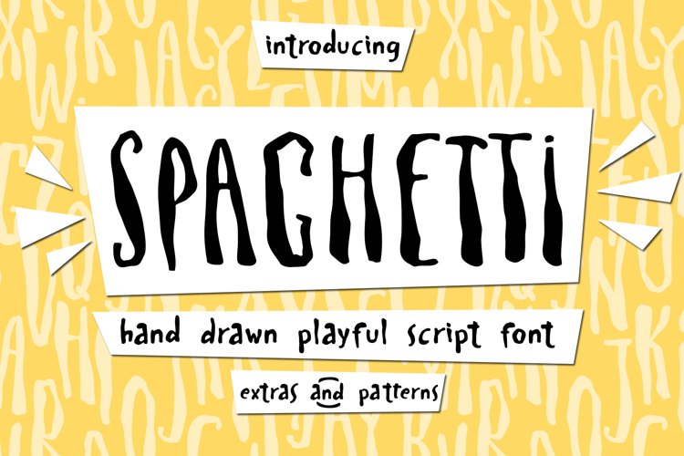 Spaghetti playful script font & Extras example image 1