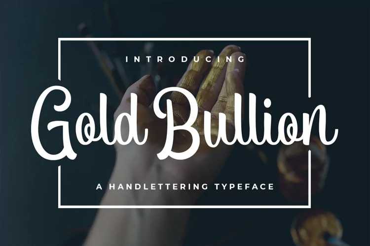 Gold Bullion - A Thick Script Font