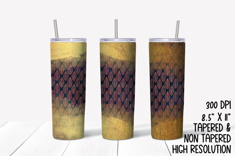Blue & Gold Sublimation Tumbler example image 1