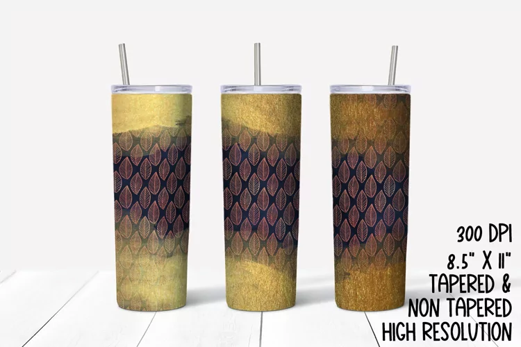 Blue & Gold Sublimation Tumbler