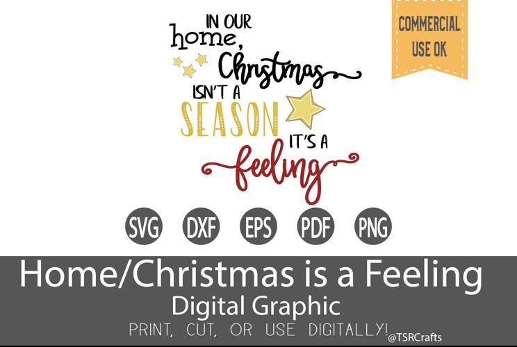 Christmas SVG -In our Home Xmas isn't a season its a feeling example image 1