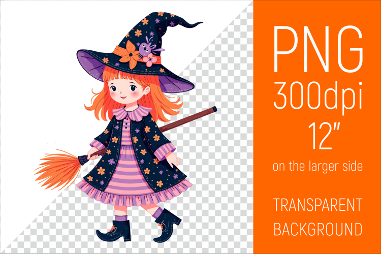 Halloween Witch Clipart |Halloween Party Design