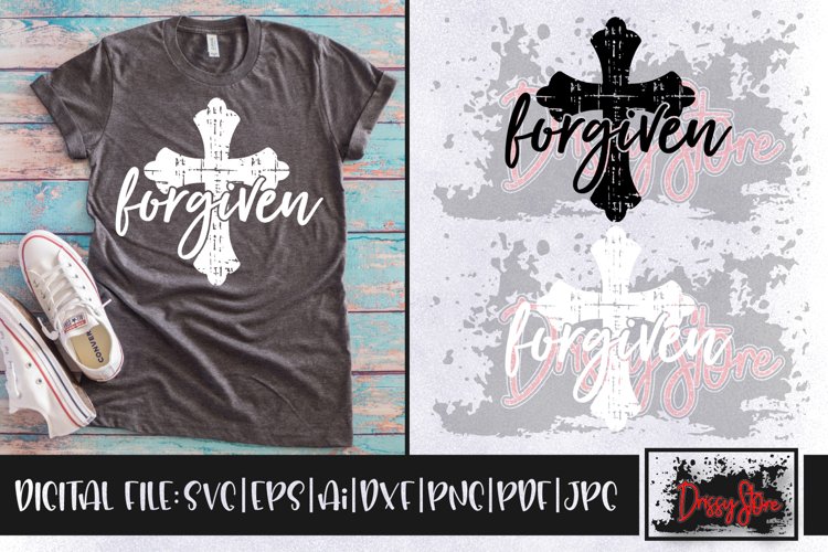Forgiven SVG DXF Ai EPS PDF PNG JPG example image 1
