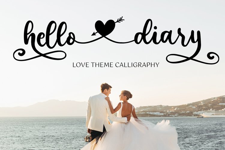 Hello Diary - Lovely Theme Calligraphy example image 1