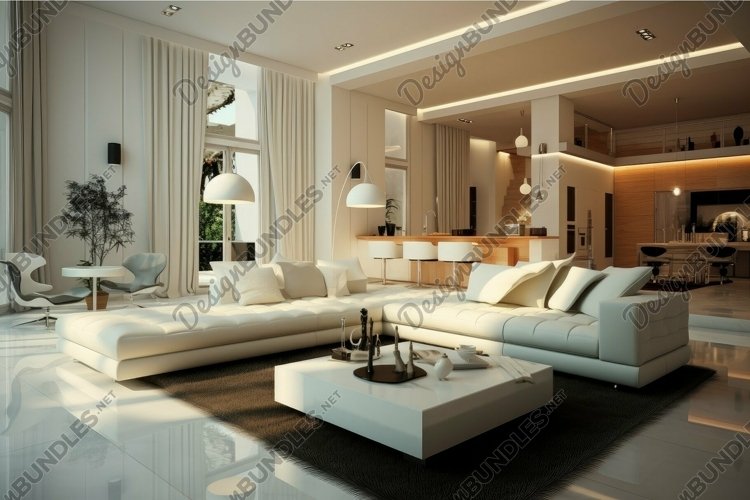 Modern living room interior with natural light (4354856)