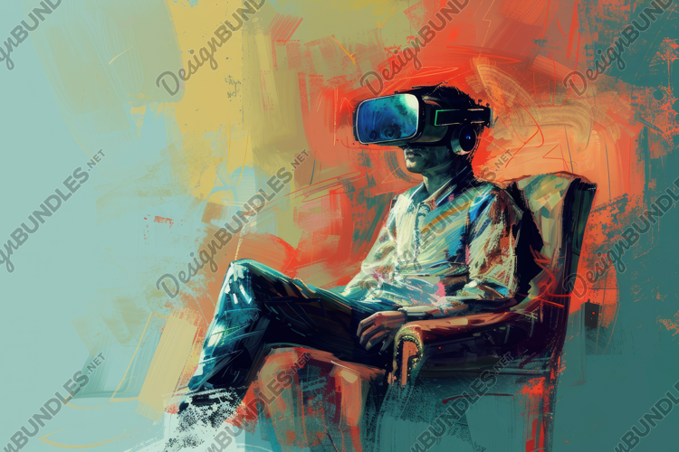 Virtual Reality Painting Background Wallpaper