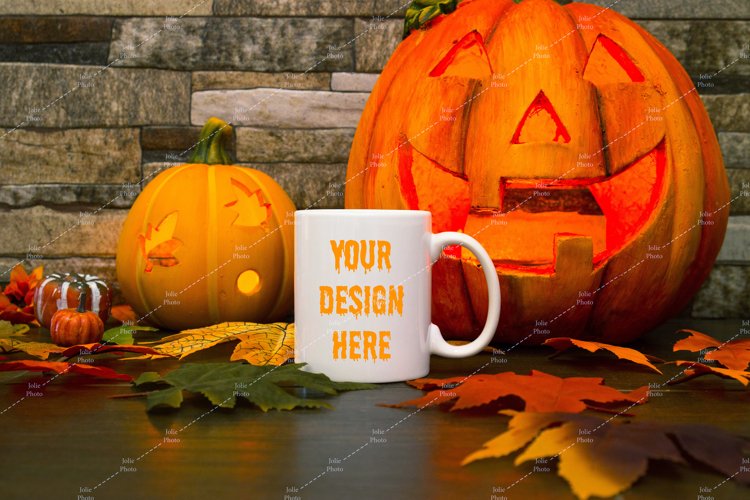 Mug Mockup Halloween 11 Oz White Coffee Cup example image 1