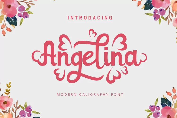 Angelina - A Decorative Modern Calligraphy Font
