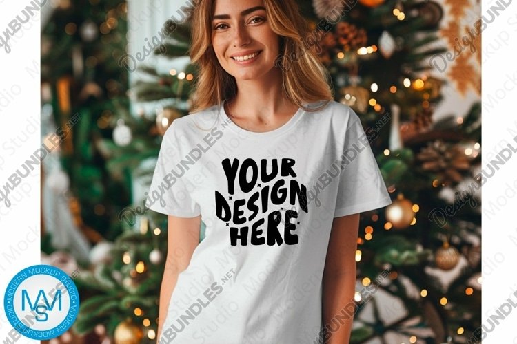 White Tshirt Mockup Image 5