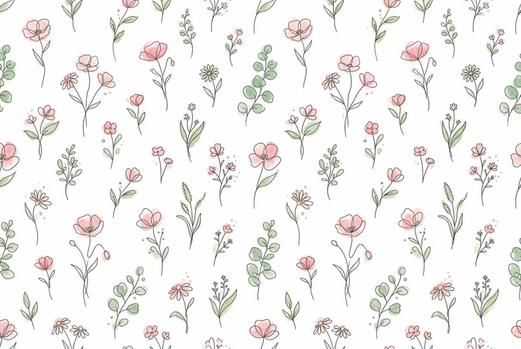 Modern minimalist watercolor pattern