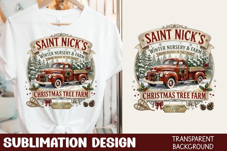 Christmas Tree Farm Tshirt Sublimation example image 1