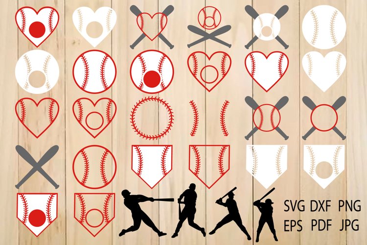 Baseball SVG, Softball, Baseball Monogram Frames example image 1