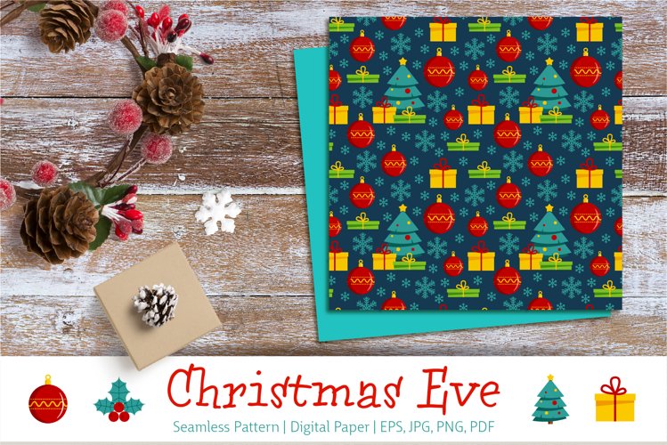 Christmas Eve | Seamless Pattern | Digital Paper example image 1