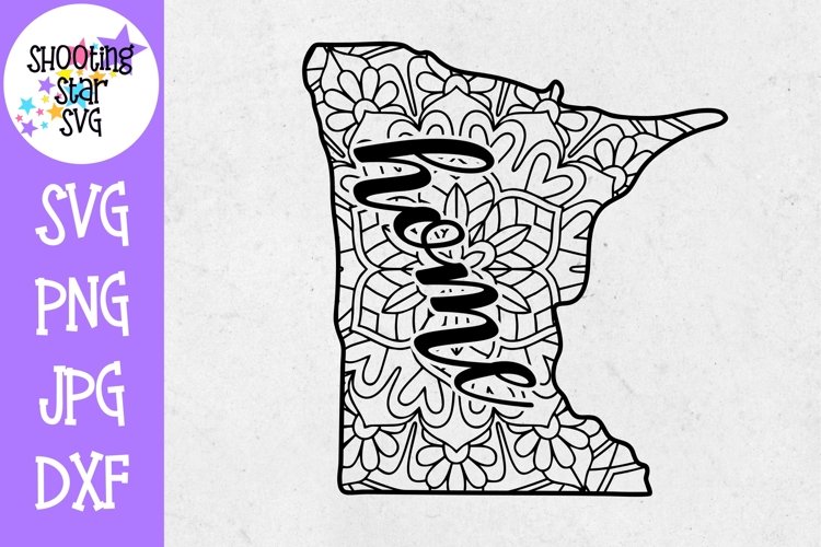 Minnesota US State Mandala with Home SVG - 50 States SVG