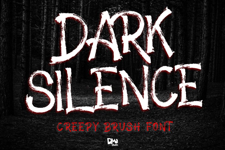Dark Silence - Creepy Brush Font example image 1