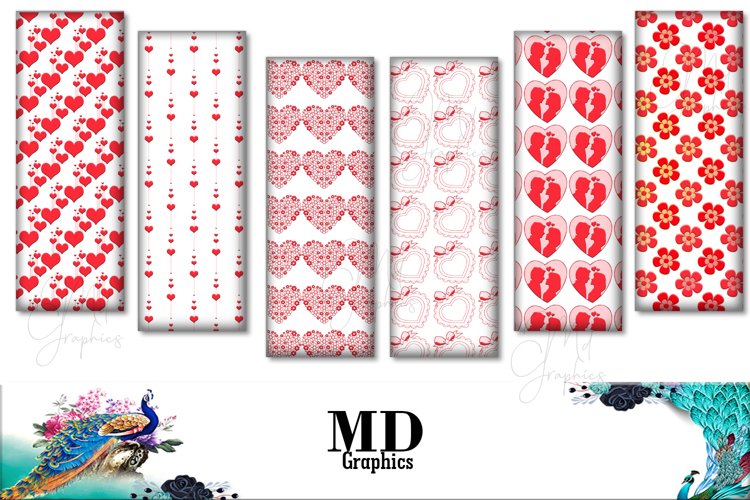Valentine Bookmarks, Valentine Images, Heart, Love Printable example image 1