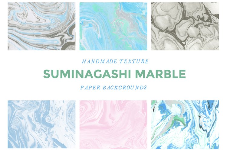Suminagashi Marbled Paper Backgrounds example image 1