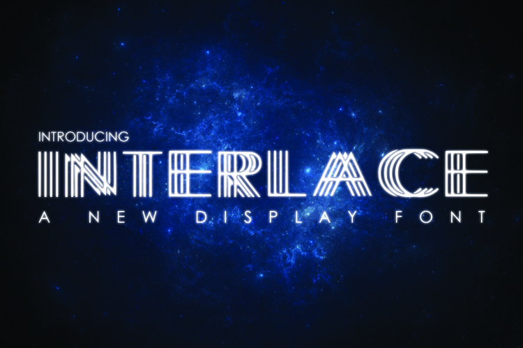 INTERLACE- A Unique Display Font example image 1
