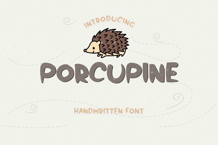 Porcupine - A Cute Spiky Handwritten Font example image 1