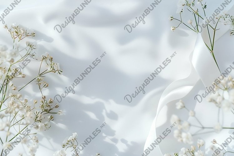 Minimalist Wedding Mockup. Wedding flat lay mockup backdrop