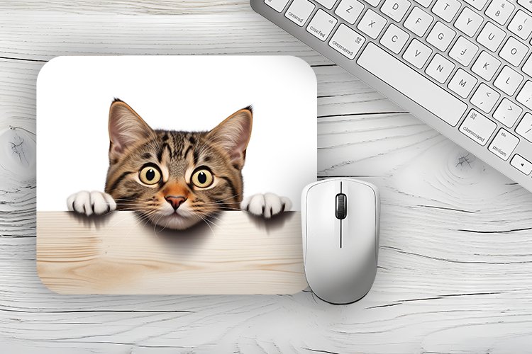 Cute Cat Mousepad Sublimation Design, Animal Mousepad PNG