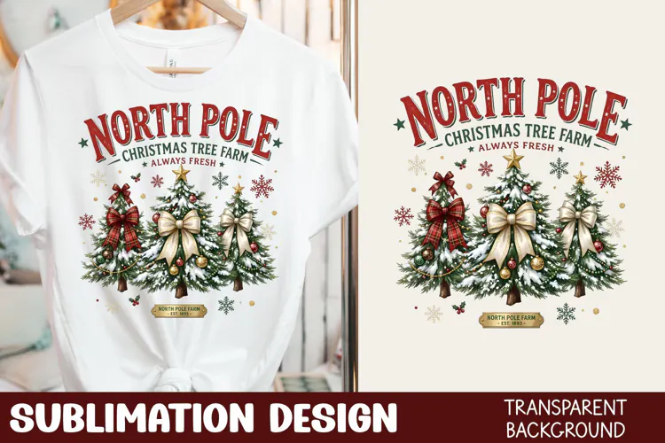 North Pole Tshirt Sublimation