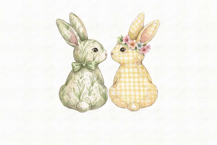 Easter Bunny Couple Love