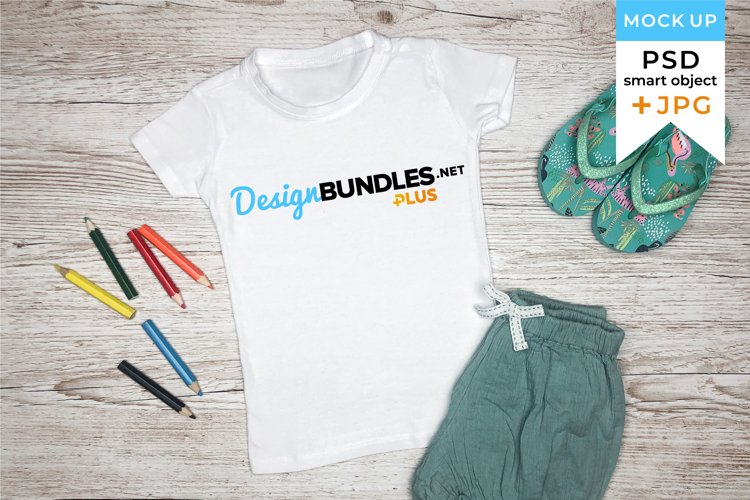 Mockup Kids T-shirt JPG and PSD smart object | SVG mockup