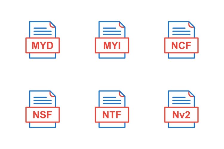 Set Of File Formats Icons