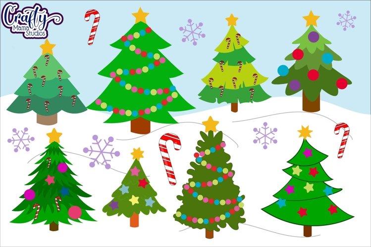 Christmas Tree Bundle SVG, Sublimation, Christmas SVG example image 1