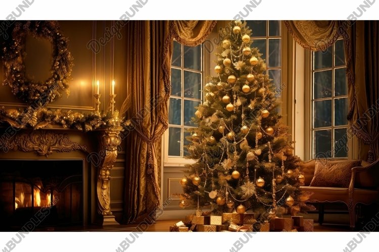 ornaments golden christmas