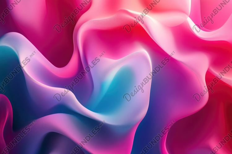 Abstract Blue and Pink Waves Background Wallpaper