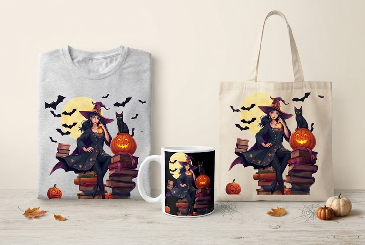 Halloween Witch PNG | Witch, Black Cat & Pumpkin Clipart