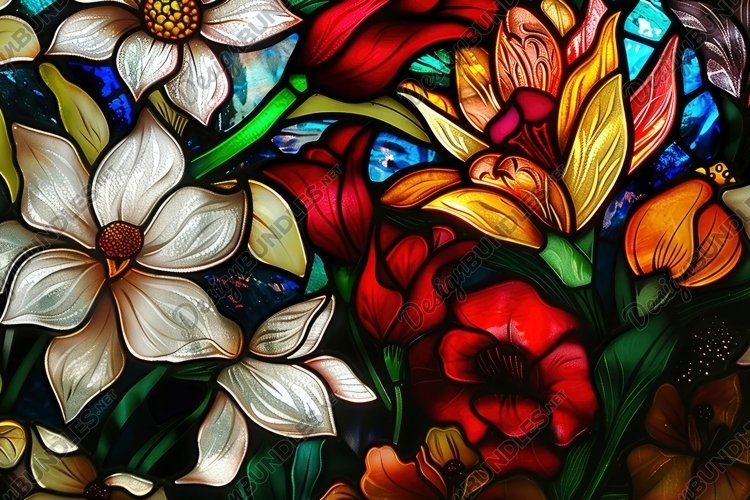 Stained Glass Texture Image 11