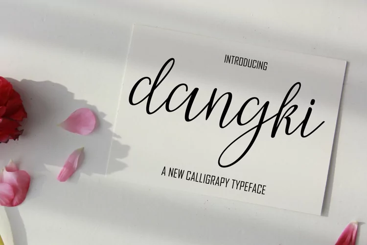 Dangki - A Smooth Flowing Calligraphy Font
