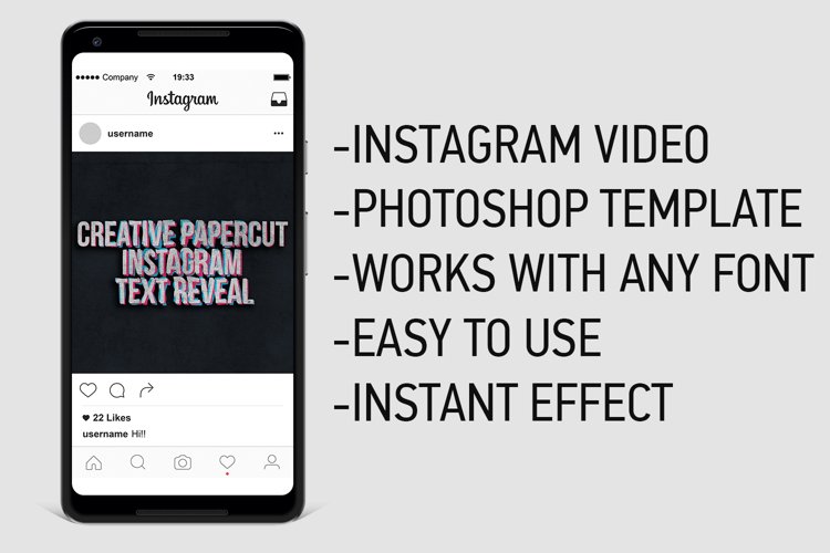 Creative Papercut Instagram Text Reveal example image 1