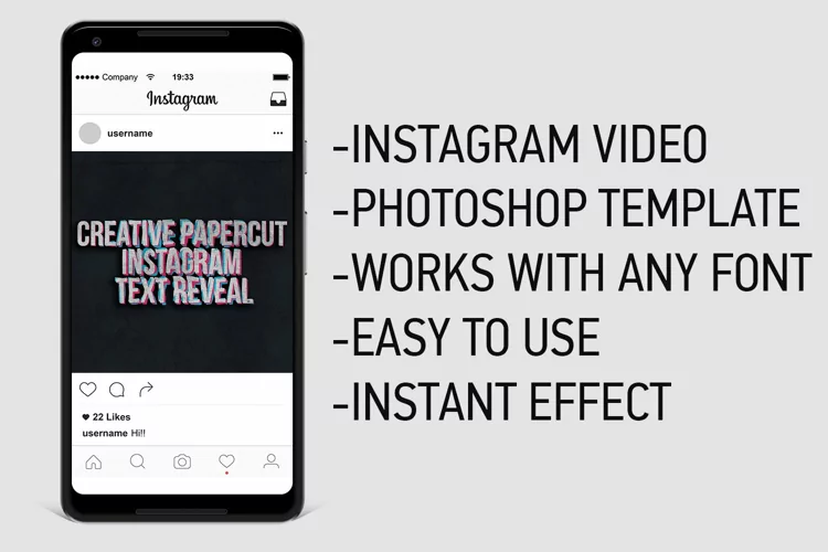Creative Papercut Instagram Text Reveal