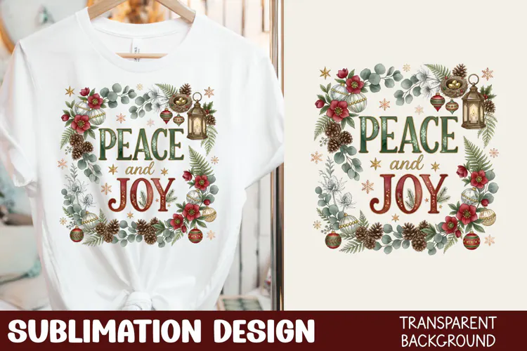 Peace and Joy Tshirt Sublimation