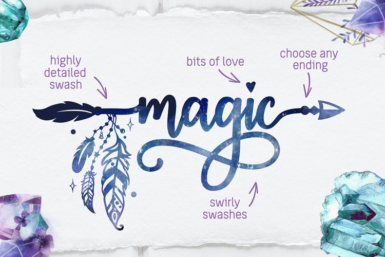 Bohema Spirit font and illustrations