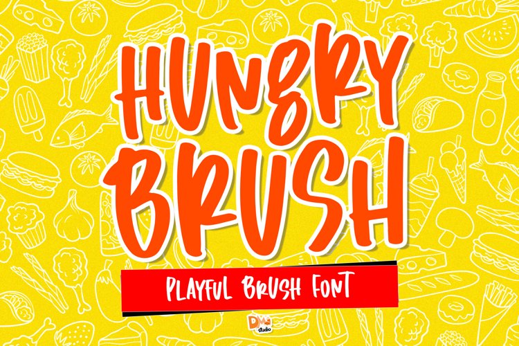 Hungry Brush - Playful Brush Font example image 1