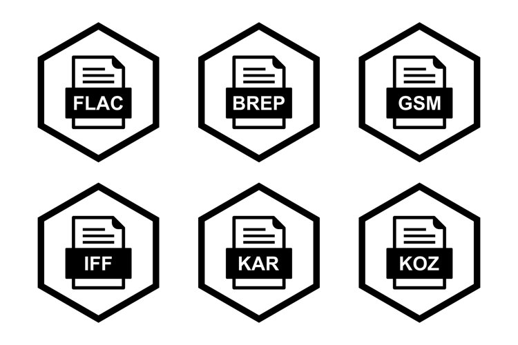 Set Of File Formats Icons example image 1