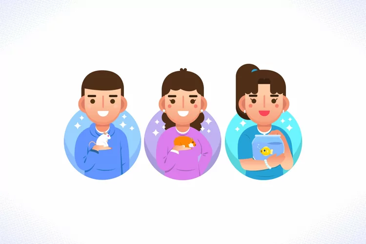 People Avatar Holding Animal