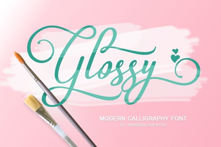 Glossy Font example image 1