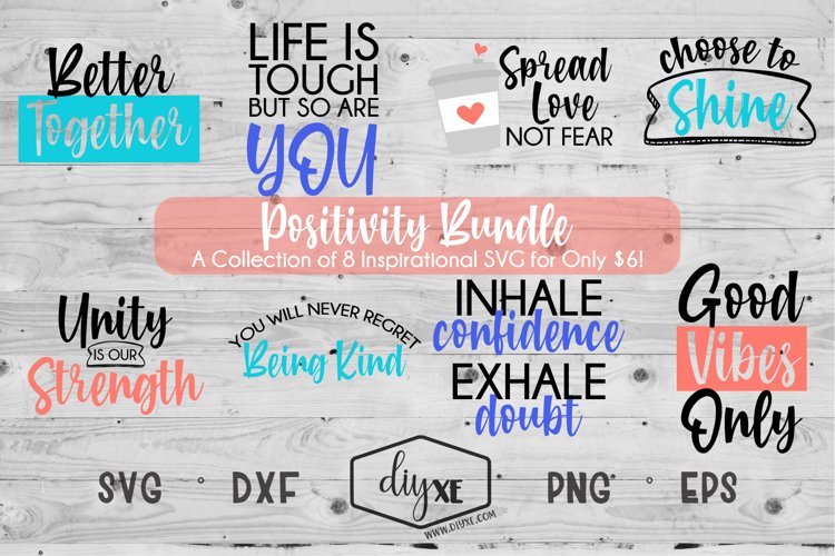 Positivity Bundle - A Collection Of Inspirational SVGs example image 1